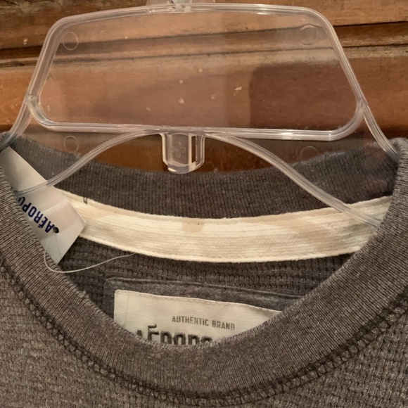 Aeropostale Mens Thermal Long Sleeve Grey Top Size XS - Picture 8 of 9
